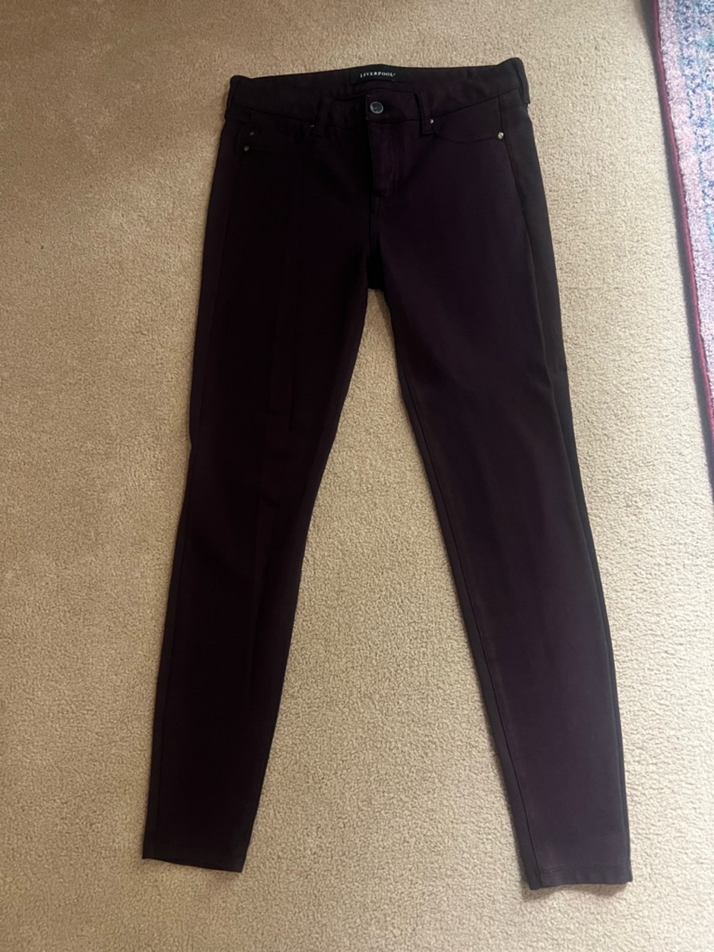 Liverpool Plum Skinny Pants